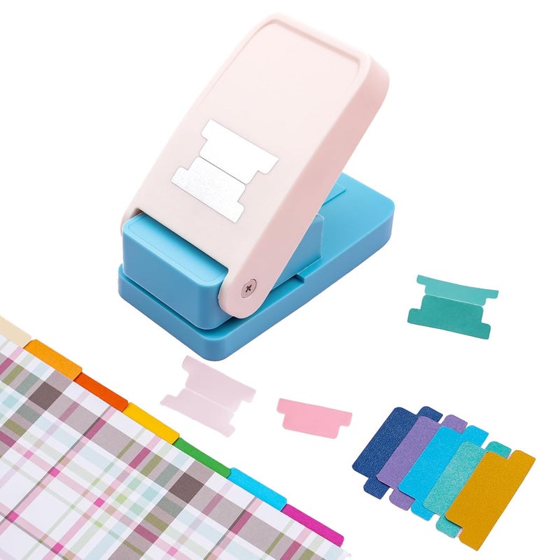 BAOFALI Tab Paper Punch - File DIY Tab Maker Puncher for Notebooks Calendars, Planners, or Albums for Scrapbook Tabs, Junk Journals, Bible Tabs, December Daily, Planner Inserts, and More Projects - Image 1